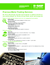 Thumbnail for: Precious Metal Trading Services for Mobile Emissions Catalyst Customers